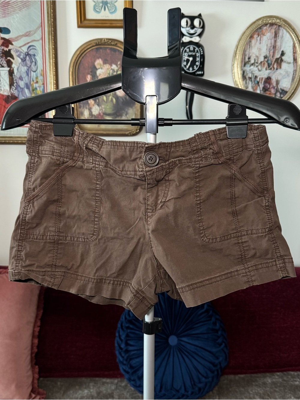 Y2K Old Navy Brown Cargo Mid-Rise Mini Shorts